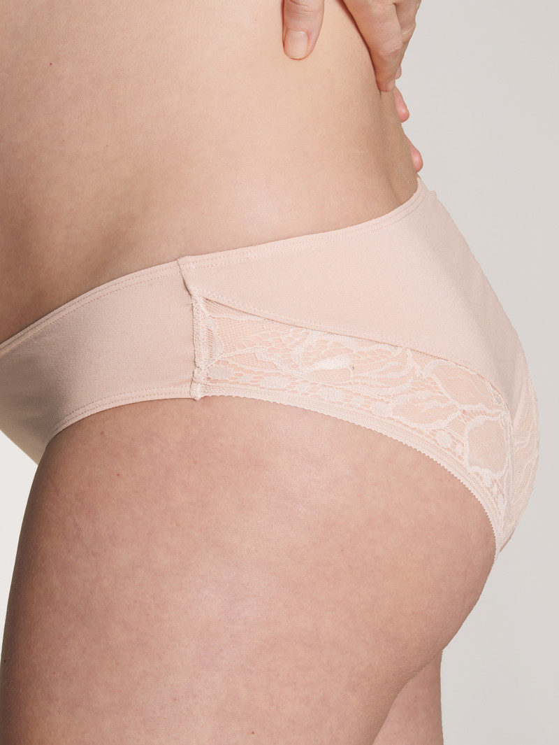 Women Calida 100% Nature Mum Brief, Regular Cut, Cradle To Cradle Certified® Underwear Lace Parfait Pink | 381465-ELU