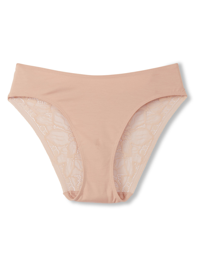 Women Calida 100% Nature Mum Brief, Regular Cut, Cradle To Cradle Certified® Underwear Lace Parfait Pink | 381465-ELU