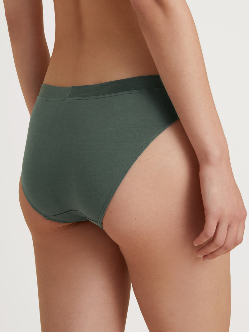 Women Calida Cate Brief Underwear Laurel Green | 835607-VJK