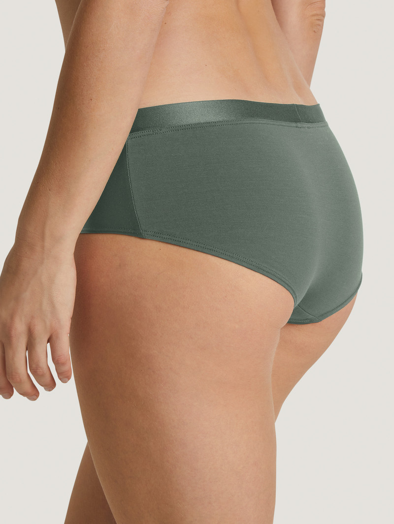 Women Calida Cate Panty, Low Cut Underwear Laurel Green | 231587-ZTG