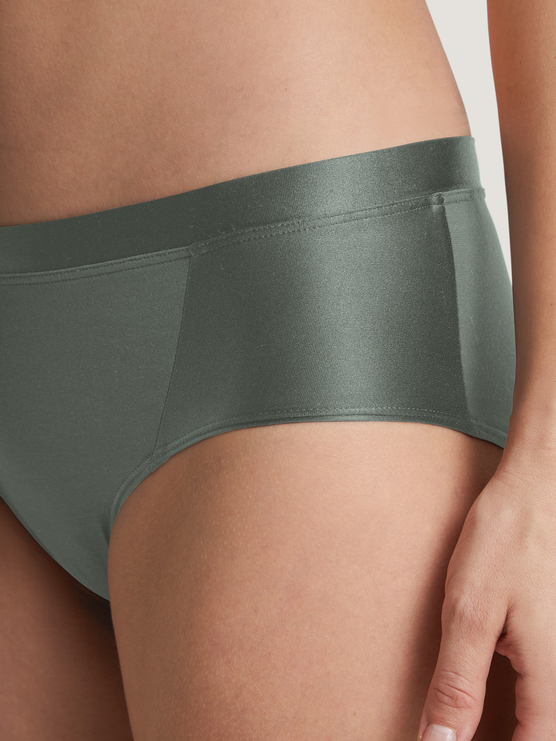 Women Calida Cate Panty, Low Cut Underwear Laurel Green | 231587-ZTG