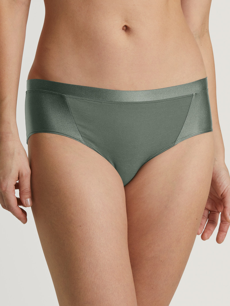 Women Calida Cate Panty, Low Cut Underwear Laurel Green | 231587-ZTG