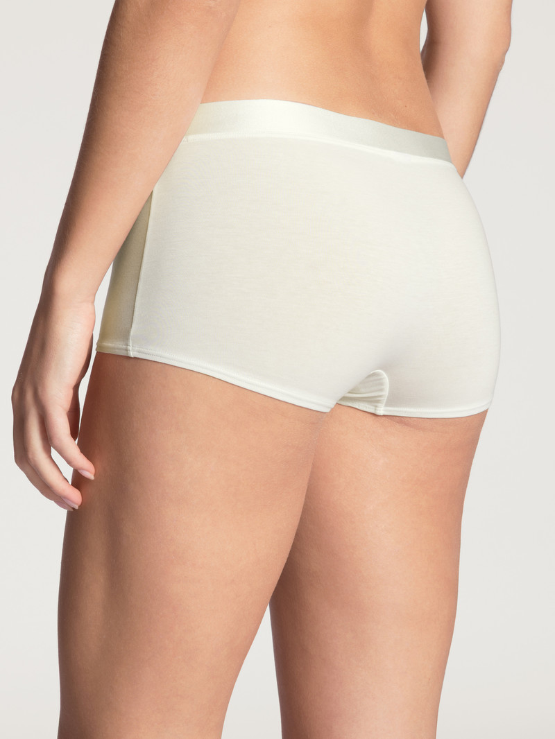 Women Calida Cate Shorty Regular Cut Underwear Alabaster Crème | 354971-YAM