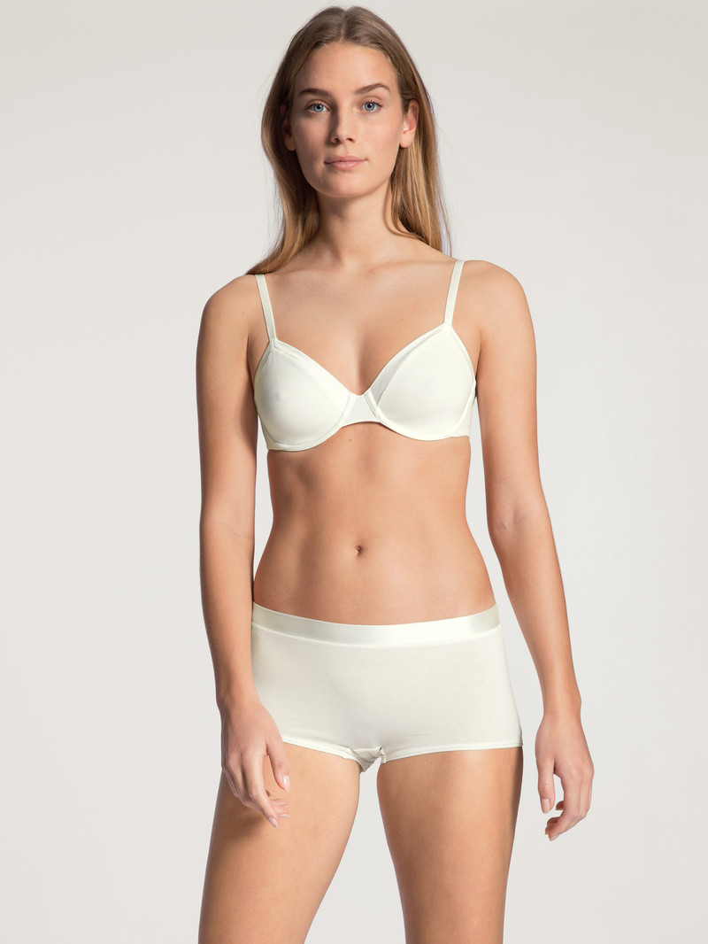 Women Calida Cate Shorty Regular Cut Underwear Alabaster Crème | 354971-YAM