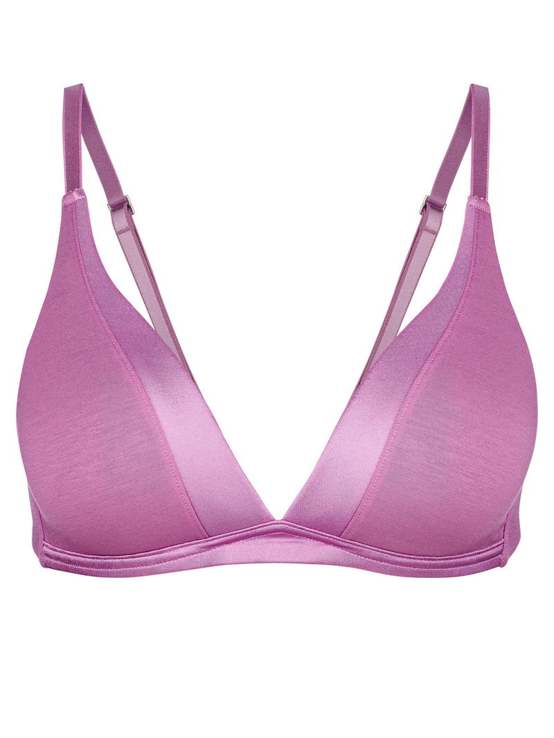 Women Calida Cate Triangle Bra With Padding Underwear Mulberry Mauve | 612980-DBV