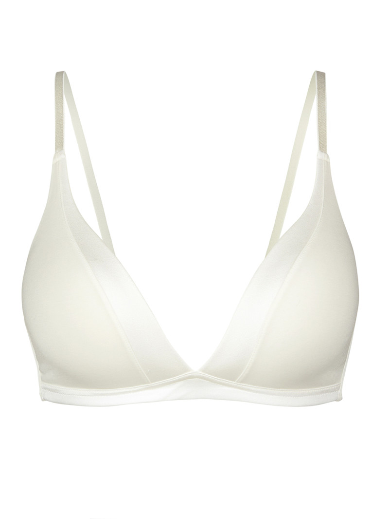 Women Calida Cate Triangle Bra With Padding Underwear Alabaster Crème | 301756-PXQ