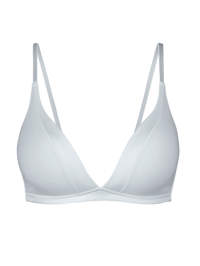 Women Calida Cate Triangle Bra With Padding Underwear Arctic Ice | 651874-KOW