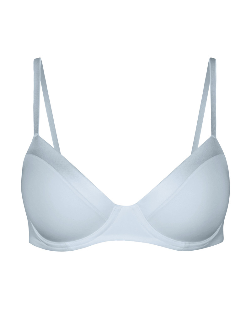 Women Calida Cate T-shirt Bra Underwear Arctic Ice | 305468-FWZ