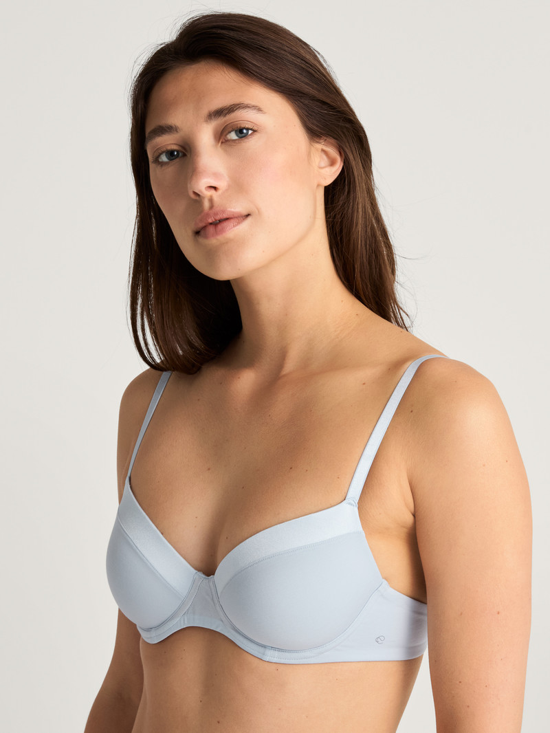 Women Calida Cate T-shirt Bra Underwear Arctic Ice | 305468-FWZ