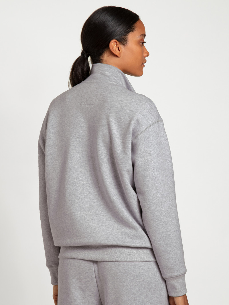 Women Calida Circular Lounge Jacket, Cradle To Cradle Certified® Loungewear Grey Melange | 572910-MOJ