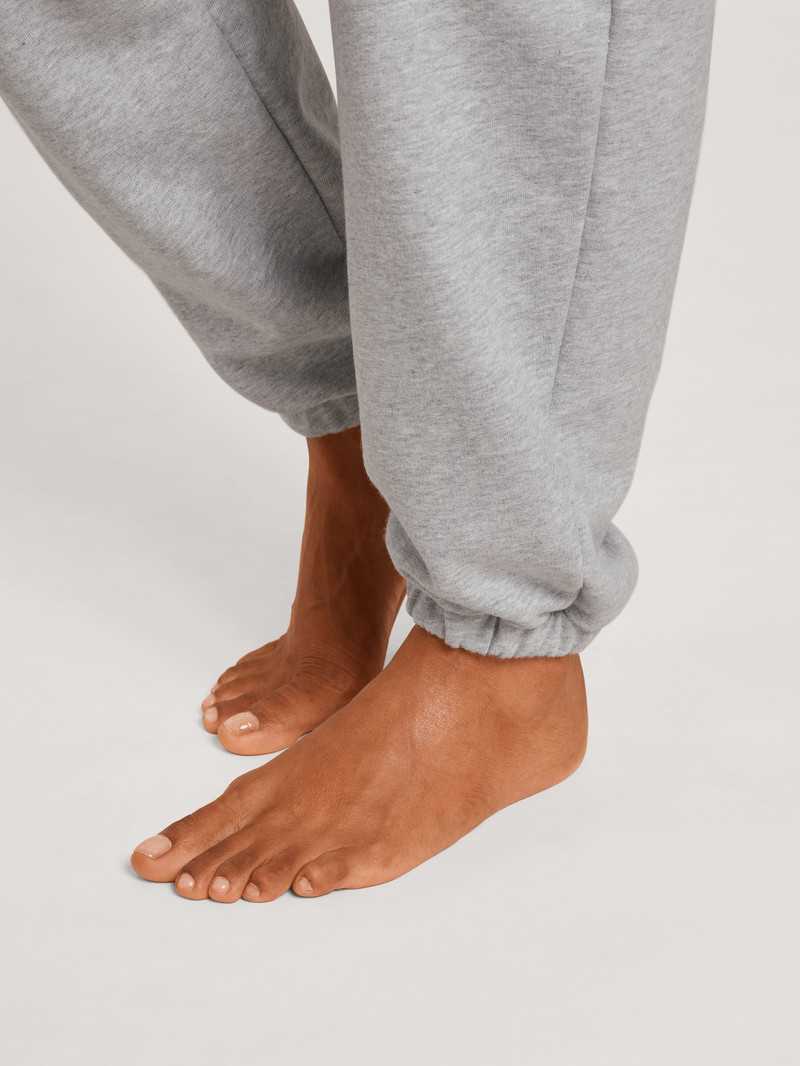 Women Calida Circular Lounge Pants With Cuffs, Cradle To Cradle Certified® Yoga Grey Melange | 058392-CXD