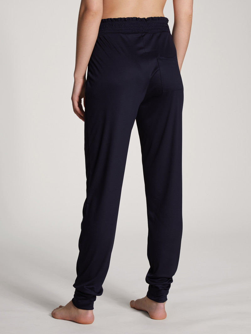 Women Calida Circular Sleep Pants Yoga Dark Lapis Blue | 850762-WPK