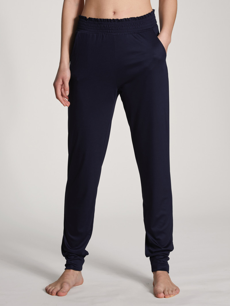 Women Calida Circular Sleep Pants Yoga Dark Lapis Blue | 850762-WPK