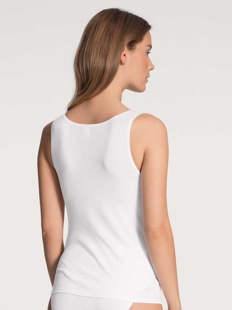 Women Calida Classic Tank Top, Two-pack Underwear White | 165497-PMU