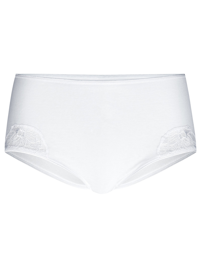 Women Calida Cotton Desire Midi Brief Underwear Weiss | 691340-THA