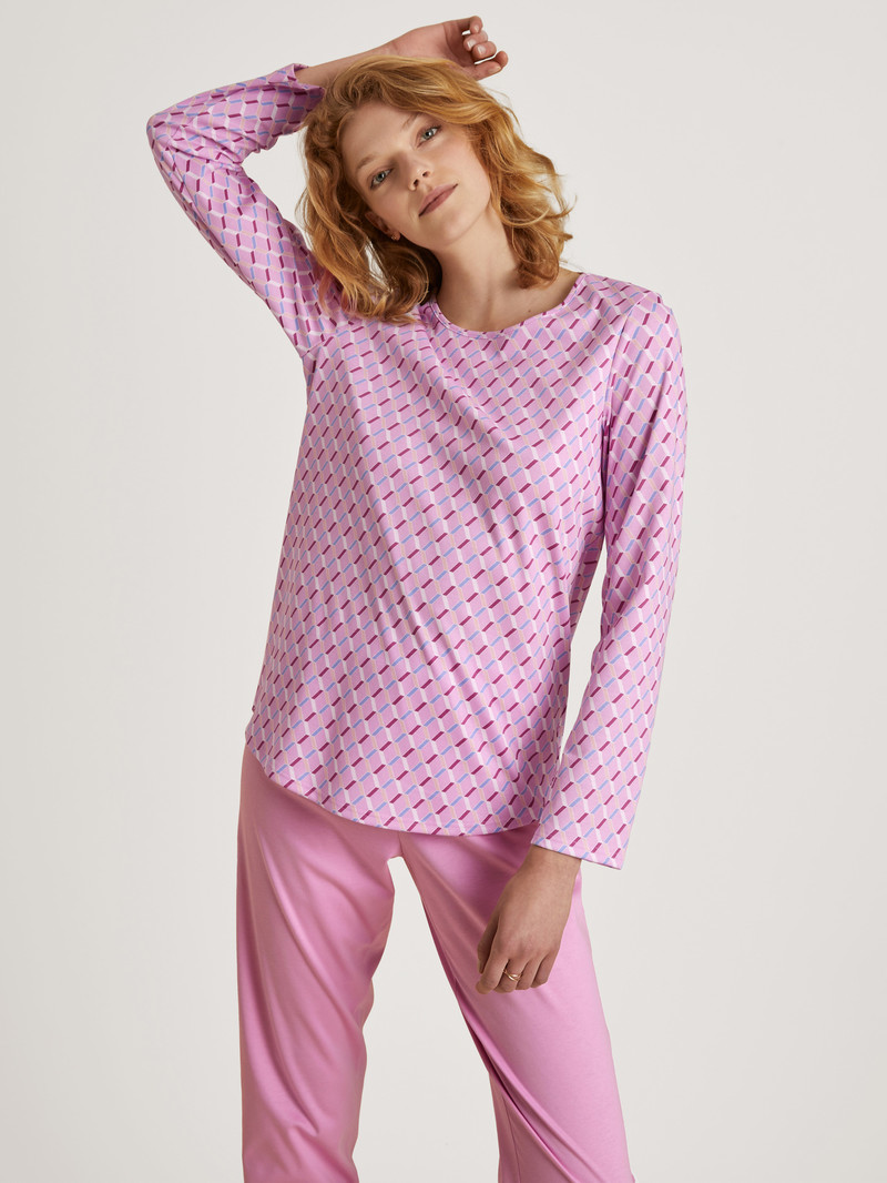 Women Calida Daylight Dreams Pyjama Sleepwear Bubble Gum Pink | 459238-HPO