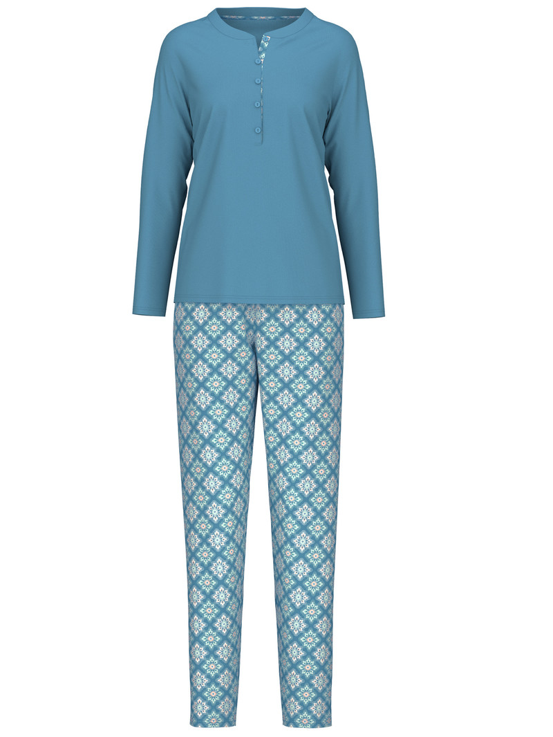 Women Calida Daylight Dreams Pyjama Sleepwear Niagara Blue | 654718-RIW