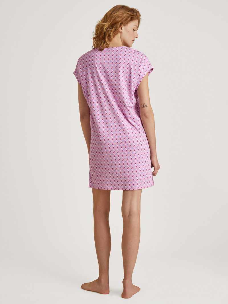 Women Calida Daylight Dreams Sleepshirt, Length 90cm Sleepwear Bubble Gum Pink | 961824-RCY