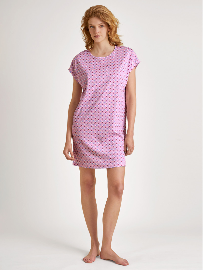 Women Calida Daylight Dreams Sleepshirt, Length 90cm Sleepwear Bubble Gum Pink | 961824-RCY