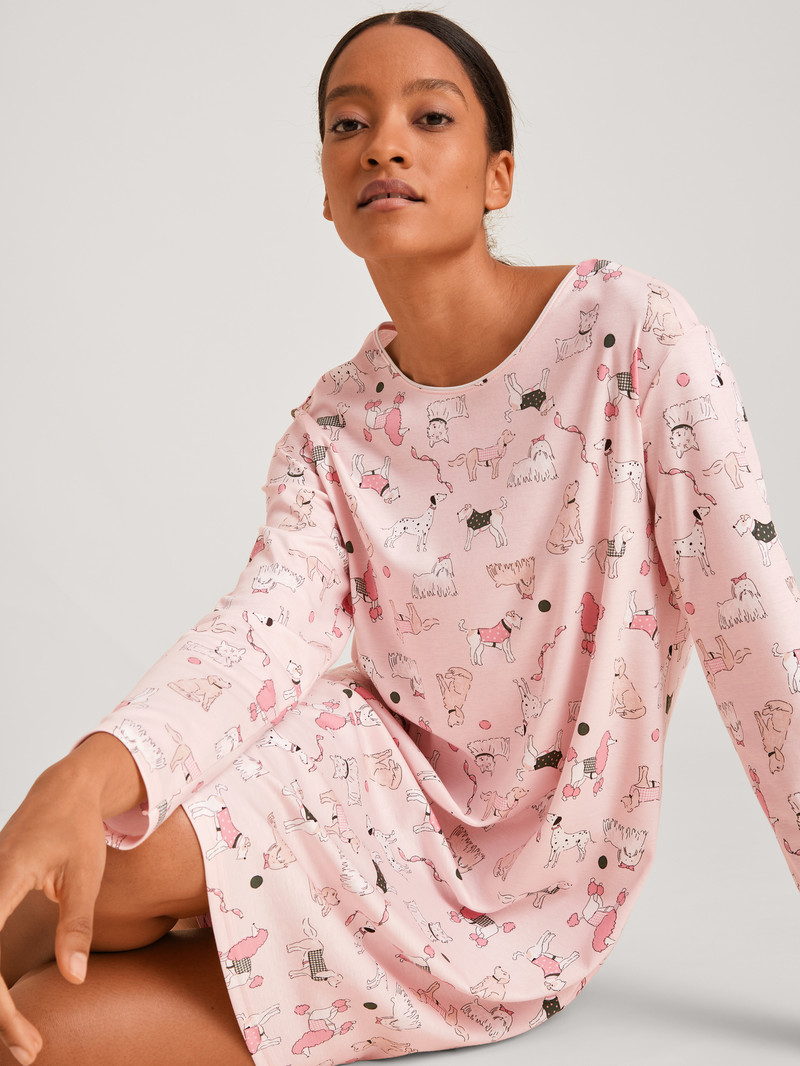 Women Calida Dog Dreams Nightdress Sleepwear Strawberry Ice | 601895-BCQ