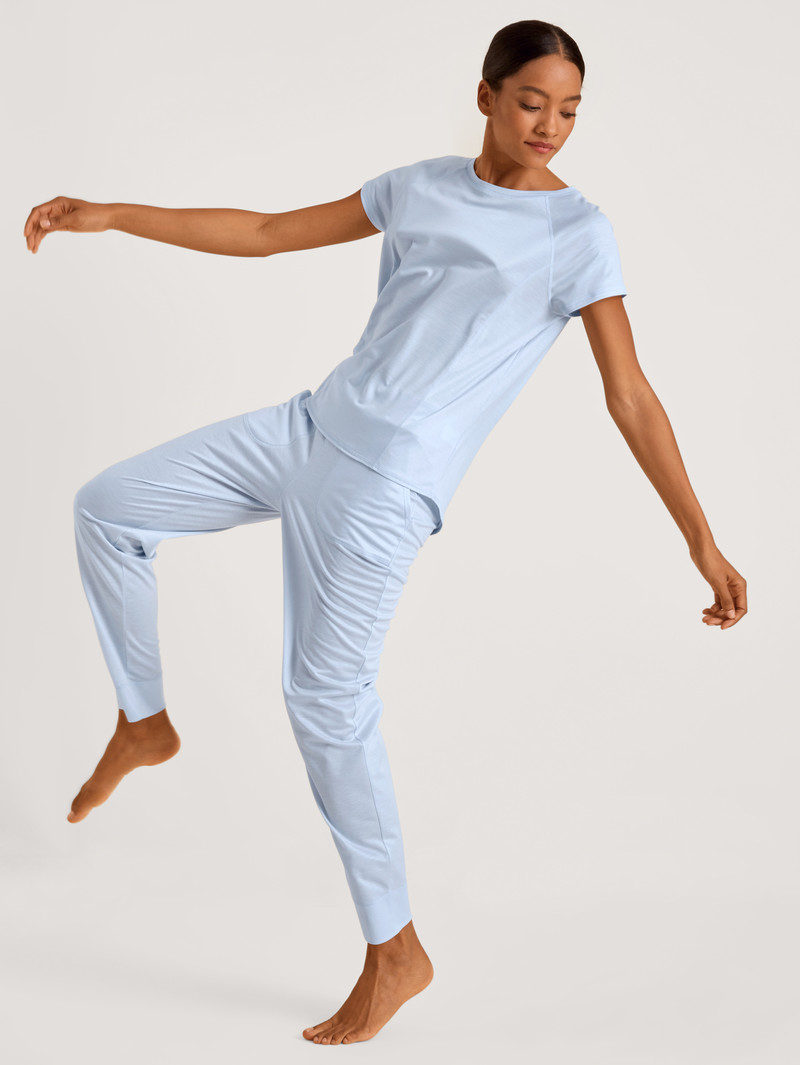 Women Calida Dsw Cooling Pants Deepsleepwear Harmony Blue | 562704-LQI