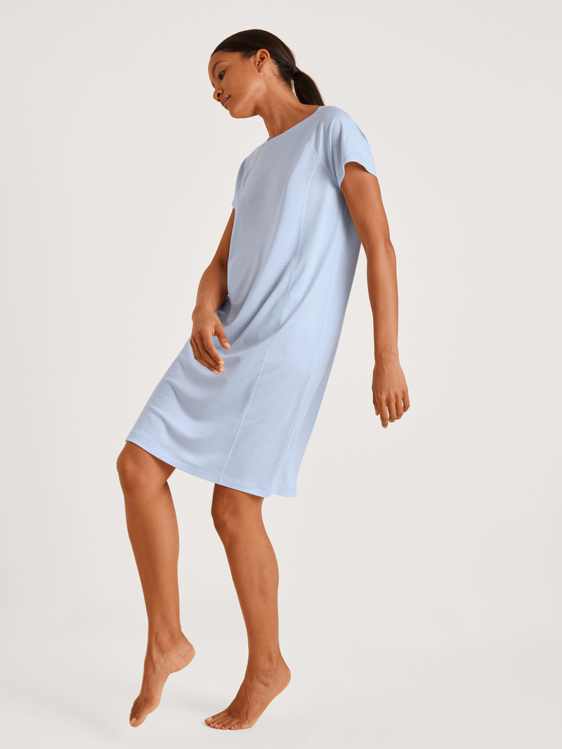 Women Calida Dsw Cooling Sleepshirt Deepsleepwear Harmony Blue | 842039-EOI