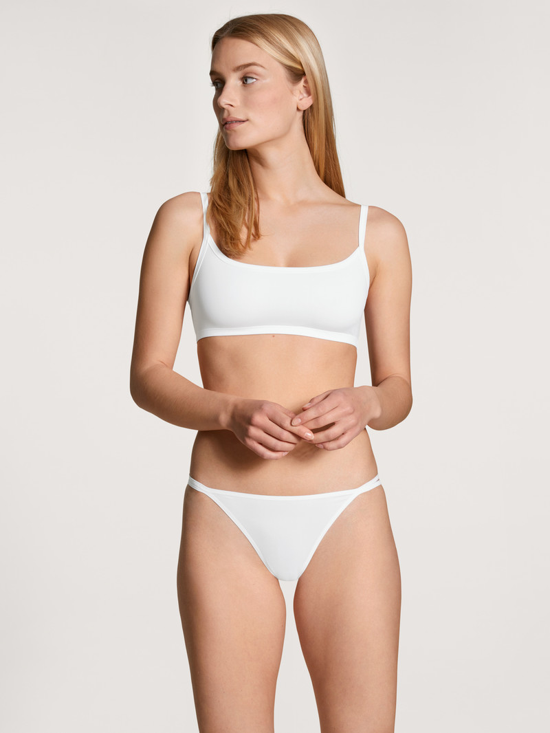 Women Calida Eco Sense Brief Underwear Weiss | 186927-SRQ