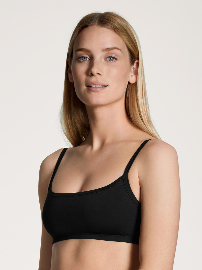 Women Calida Eco Sense Bustier Underwear Schwarz | 143290-UWX