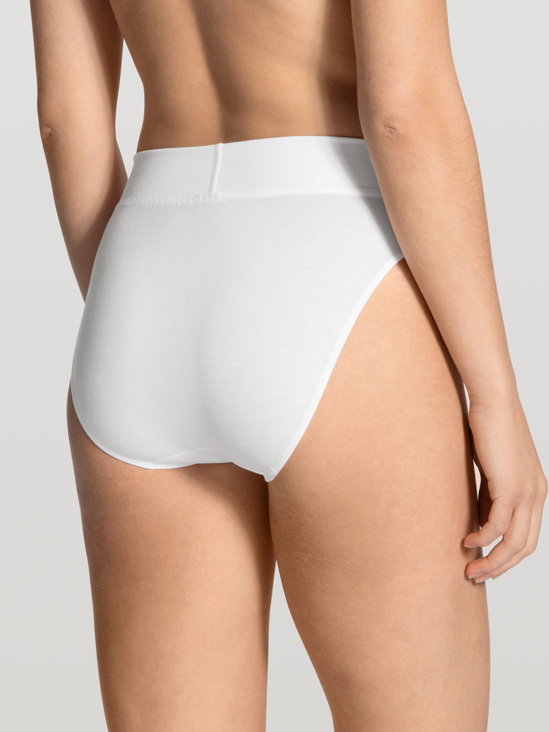 Women Calida Elastic Brief, High Waist Underwear Weiss | 805479-BIK