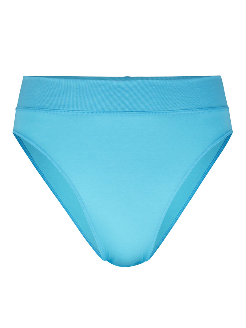 Women Calida Elastic Brief, High Waist Yoga Blue Topaz | 185093-TKM