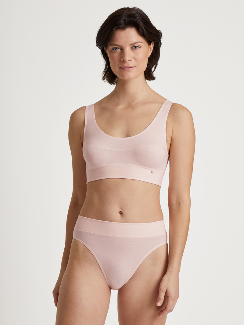 Women Calida Elastic Bustier Yoga Creole Pink | 437962-RWL