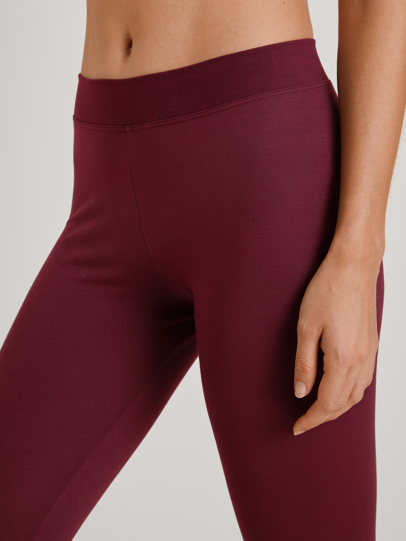 Women Calida Elastic Leggings Yoga English Red | 293710-EXK