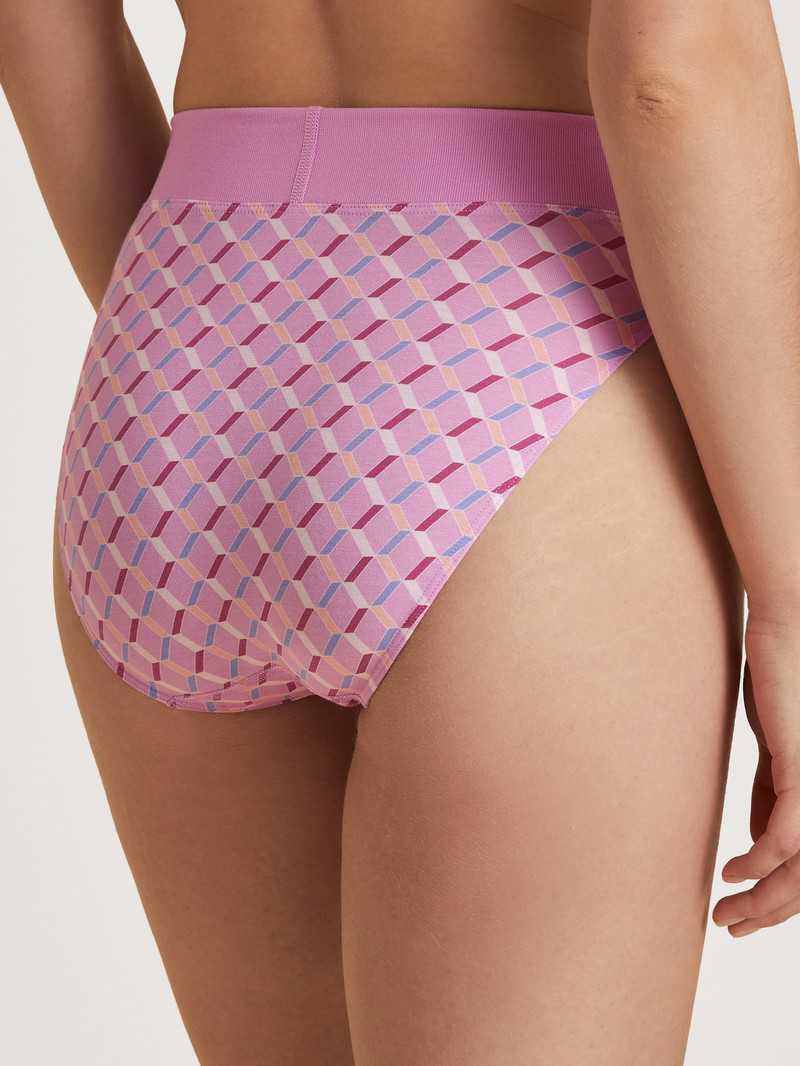 Women Calida Elastic Trend Brief, High Waist Yoga Bubble Gum Pink | 962817-UQI