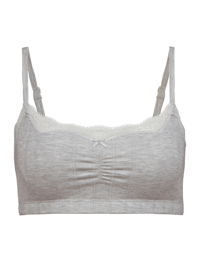 Women Calida Etude Toujours Bustier Underwear Grey Melange | 418697-JAF