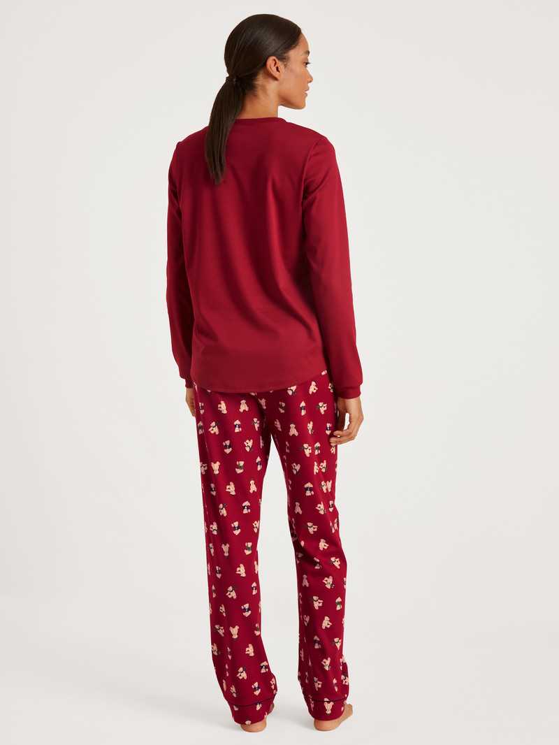 Women Calida Family & Friends Pyjama Sleepwear Rio Red | 012378-DAK