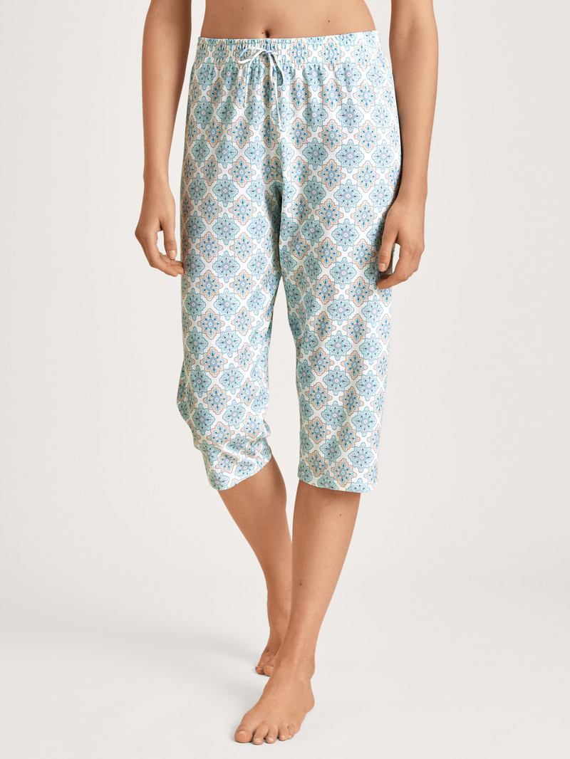 Women Calida Favourites Balance 3/4 Pants Sleepwear Glacier Blue | 289753-KHL