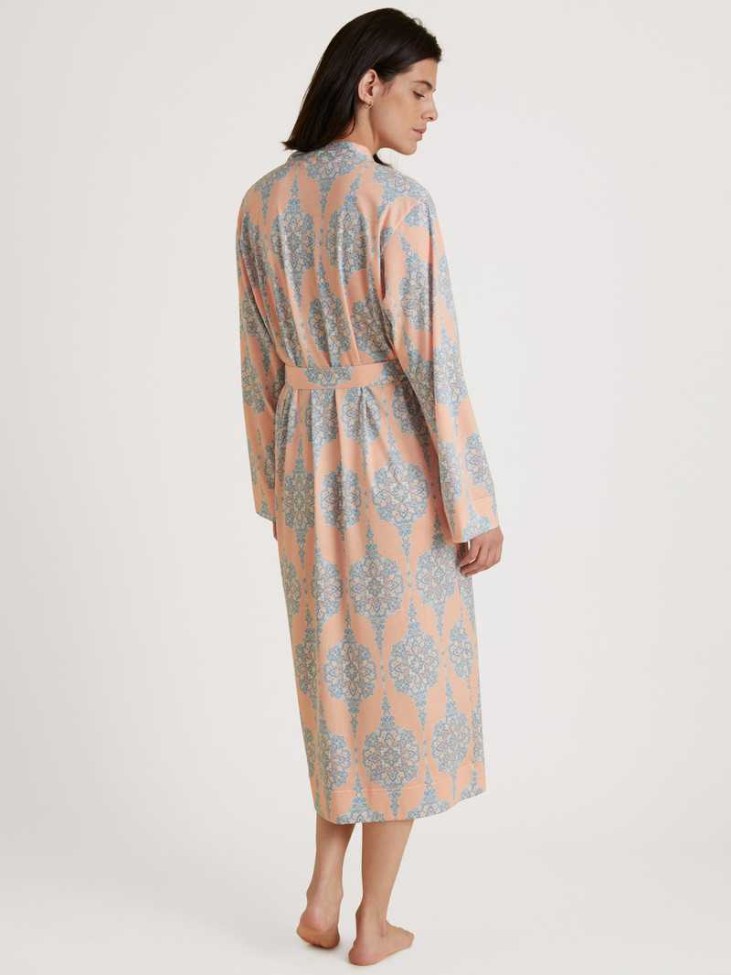 Women Calida Favourites Balance Kimono, Length 120cm Bathrobes Peach Parfait | 295104-UWF