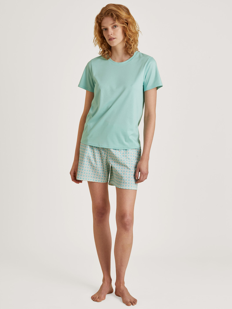 Women Calida Favourites Balance Shorts Sleepwear Glacier Blue | 498103-ROC