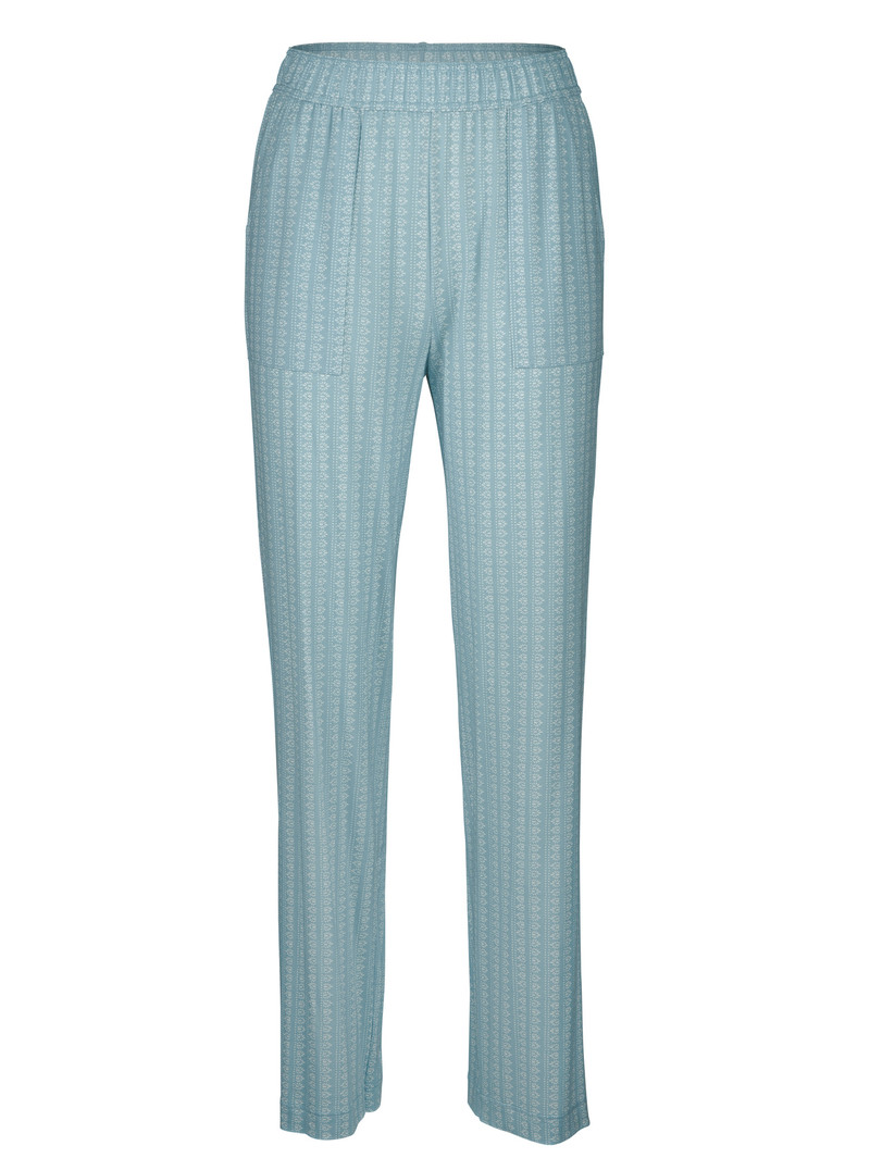 Women Calida Favourites Desert Pants Sleepwear Blue Satin | 049815-DNV