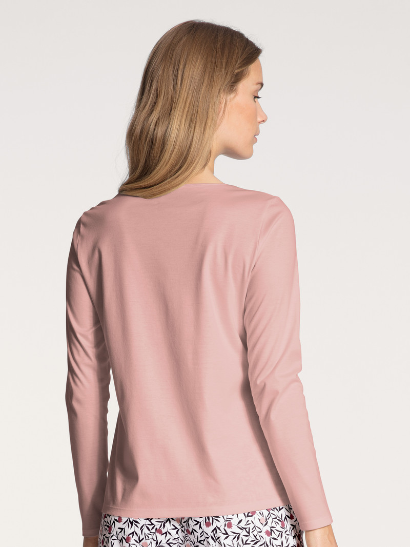 Women Calida Favourites Dreams Shirt Long Sleeve Sleepwear Rose Bud | 894723-MDF