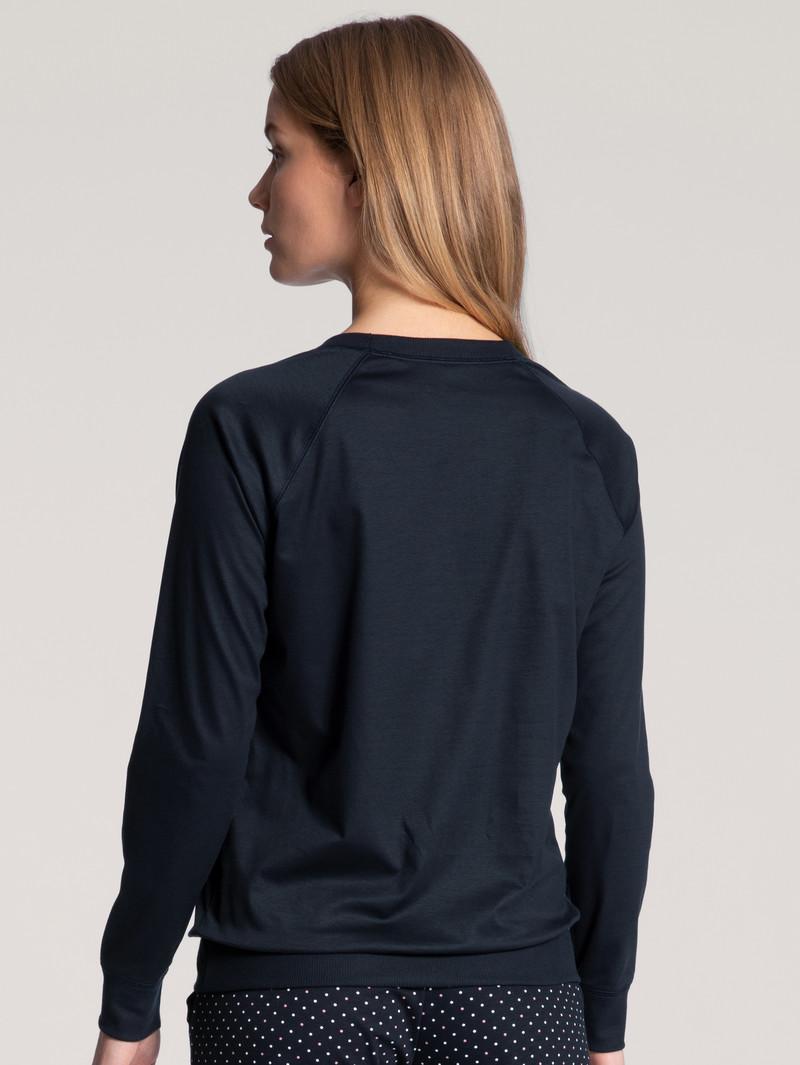 Women Calida Favourites Dreams Shirt Long Sleeve Loungewear Dark Lapis Blue | 716258-BXR