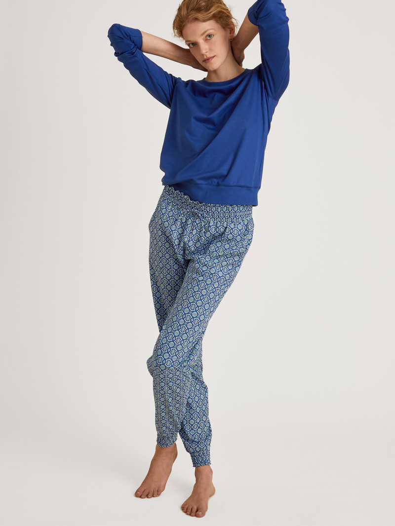 Women Calida Favourites Energy Pants Sleepwear Sodalite Blue | 367180-WGJ