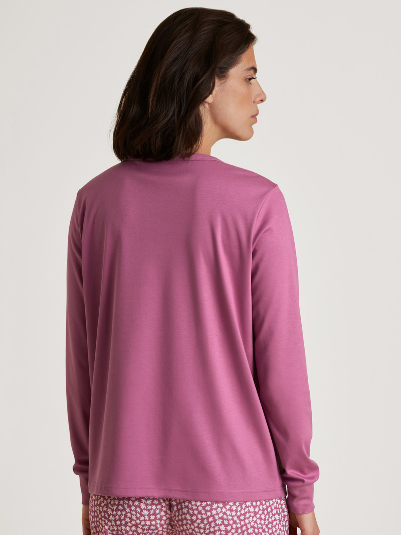 Women Calida Favourites Harmony Shirt Long Sleeve Loungewear Red Violet | 927506-KVR