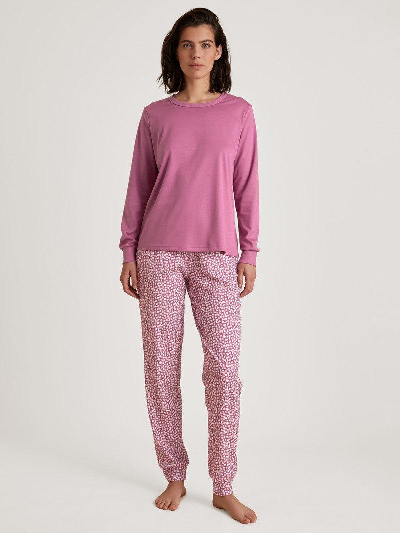 Women Calida Favourites Harmony Shirt Long Sleeve Loungewear Red Violet | 927506-KVR