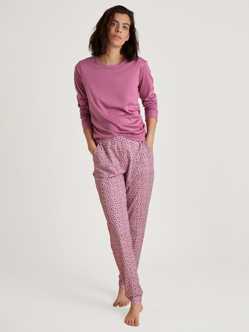 Women Calida Favourites Harmony Shirt Long Sleeve Loungewear Red Violet | 927506-KVR