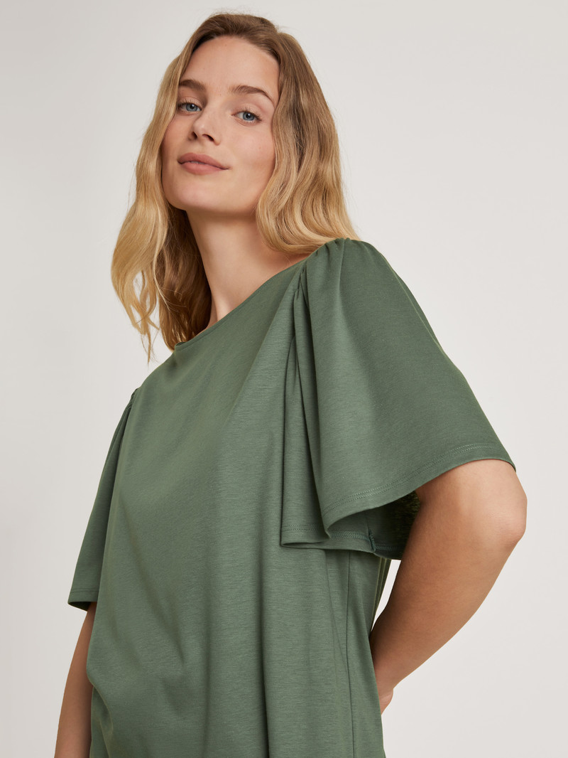 Women Calida Favourites Healing Shirt Short Sleeve Loungewear Laurel Green | 906835-AZB