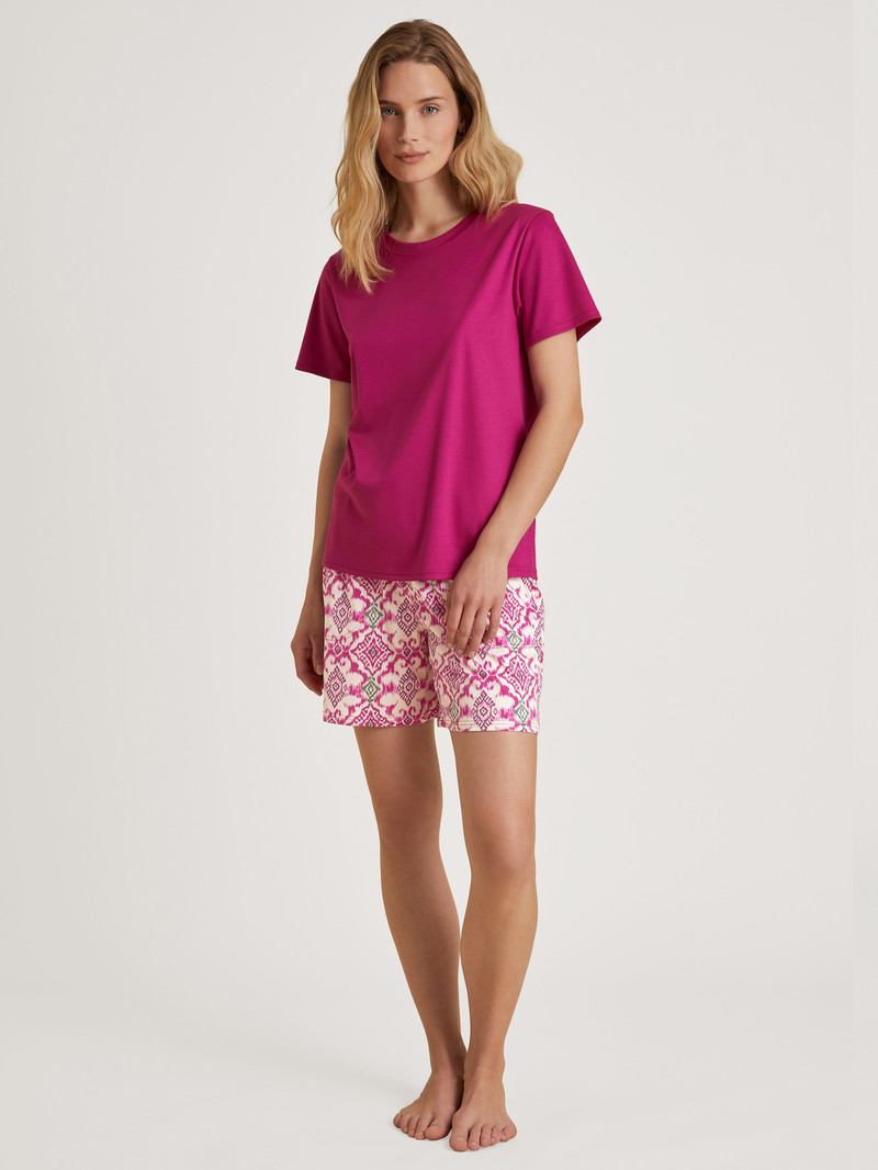 Women Calida Favourites Healing Shorts Sleepwear Orchid Flower | 193047-OFT