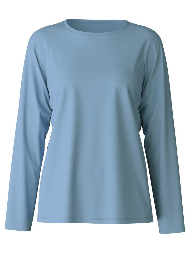 Women Calida Favourites Joy Shirt Long Sleeve Sleepwear Endless Sky | 926317-ATX