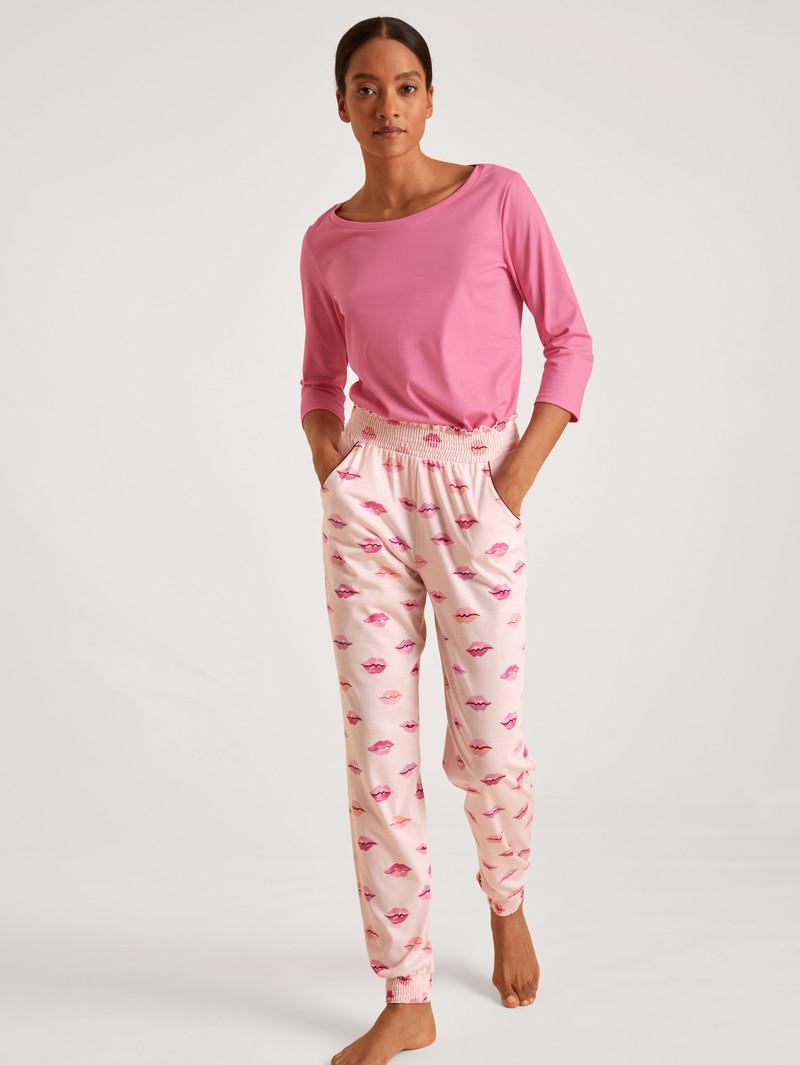 Women Calida Favourites Kiss 3/4 Shirt Loungewear Flamingo | 627805-YVR