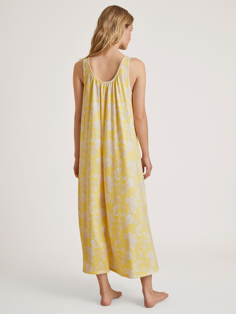 Women Calida Favourites Light Sleepshirt, Length 125 Cm Loungewear Golden Cab Yellow | 491387-PNM